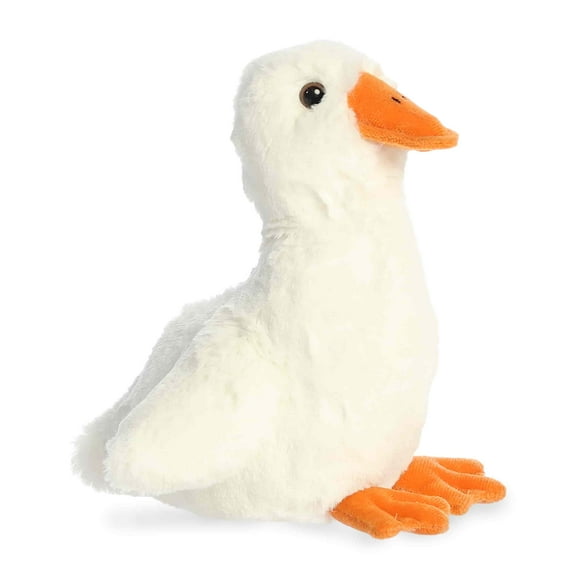 Aurora - Small White Adorable Stuffed Animal - 7" Waddles Goose - Mini Flopsie