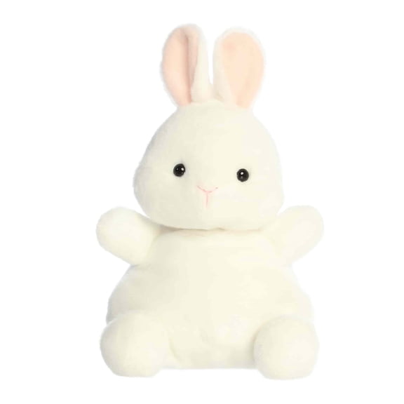 Aurora - Small White Adorable Stuffed Animal - Cottontail Bunny - Palm Pals Party Sized