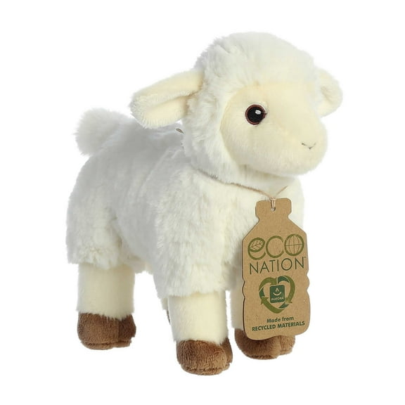 Aurora - Small White Eco Nation - 8" Lamb - Responsibly Made Stuffed Animal