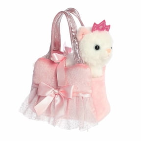 Aurora - Small White Fashionable Stuffed Animal - 7" Princess Kitty Tutu - Fancy Pals