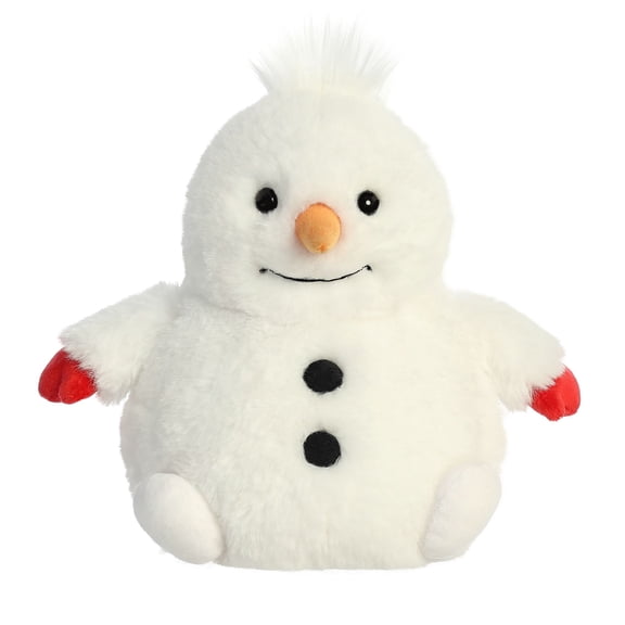 Aurora - Small White Holiday - Nubbies 8" Snowman - Festive Stuffed Animal