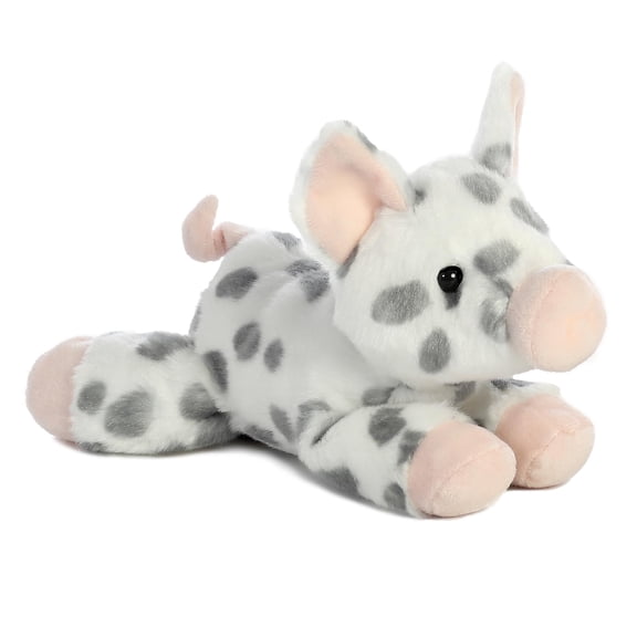 Aurora - Small White Mini Flopsie - 8.5" Spotted Piglet - Adorable Stuffed Animal