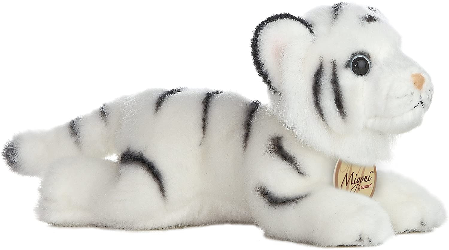 Aurora - Small White Miyoni - 8 White Tiger - Adorable Stuffed Animal 