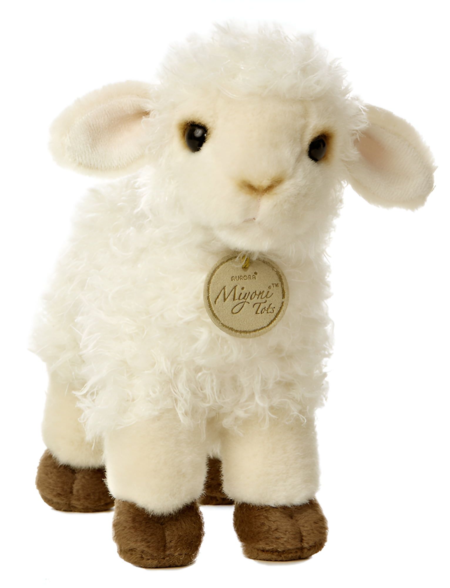 Aurora - Small White Miyoni Tots - 7" Baby Lamb - Adorable Stuffed Animal