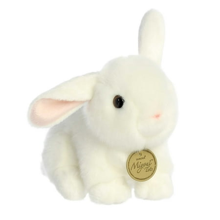 Aurora - Small White Miyoni Tots - 7.5" Playful Baby Bunny - Adorable Stuffed Animal