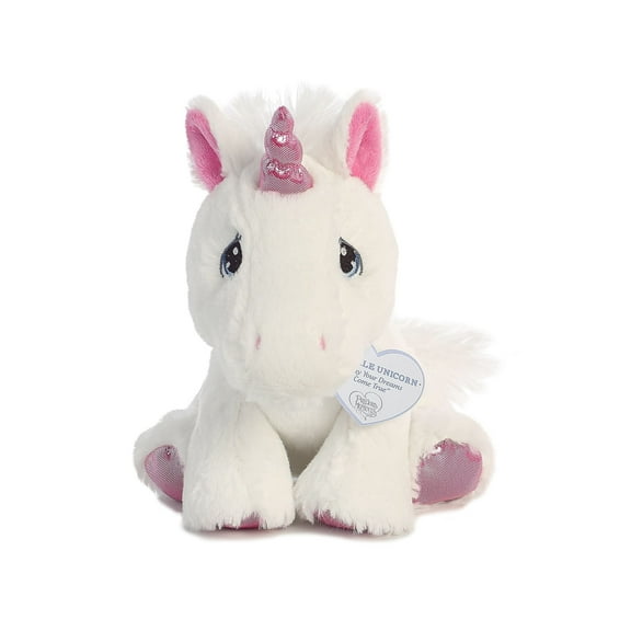 Aurora - Small White Precious Moments - 7" Sparkle Unicorn - Adorable Stuffed Animal