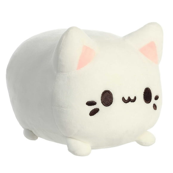 Aurora - Small White Tasty Peach - 7" Custard Meowchi - Enchanting Stuffed Animal