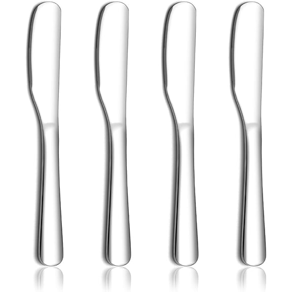 ReaNea Stainless Steel Butter Knife, Butter Spreader, Butter Knives, Butter Spreader Sandwich Cream Cheese Condiment Knives Set, Set of 4