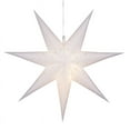 thumbnail image 1 of Aurora Superstar 24" White Hanging 7 Point Star Light LED Lantern Decor, Weatherproof Fold-Flat Plastic Lighted Star, 1 of 6