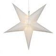 thumbnail image 1 of Aurora Superstar 30" White Hanging 5 Point Star Light LED Lantern Decor, Weatherproof Fold-Flat Plastic Lighted Star, 1 of 6