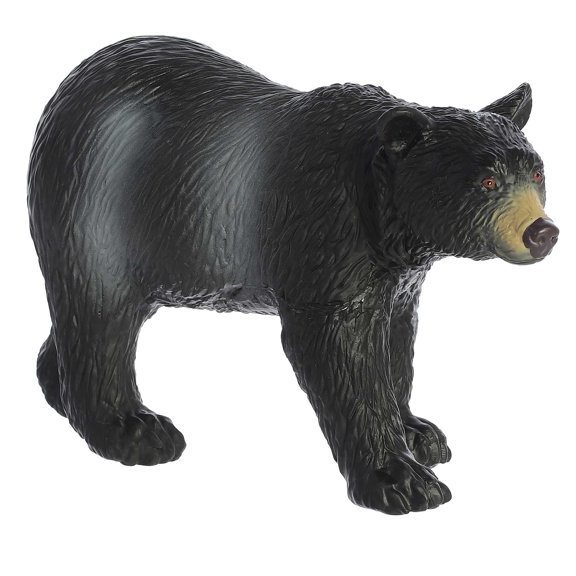 Aurora Toys - Medium Black Habitat - 11.5" Black Bear Soft Play Figure - Timeless Toy