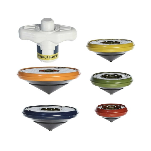 Aurora Toys - Small Multicolor - 6" Stackable Spinning Tops - Engaging Toy