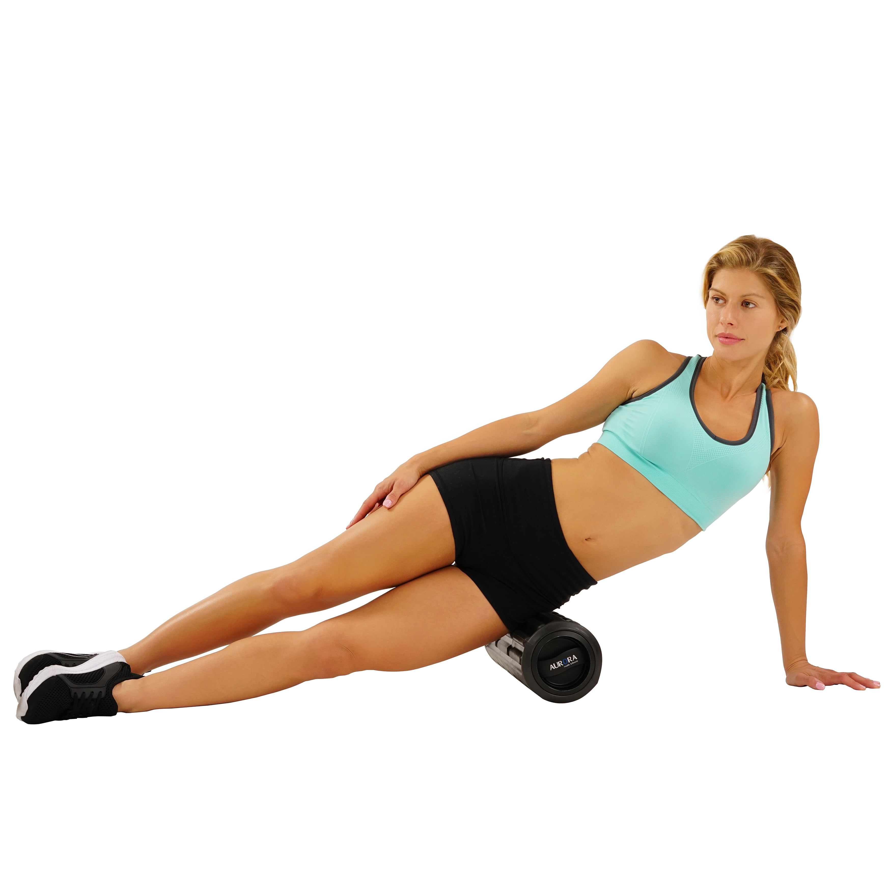 vibrating foam roller walmart Athletic Works Rechargeable 3-Speed Vibrating Foam Roller Full Body  Recovery 18 x 5.5 inches Black main image 1