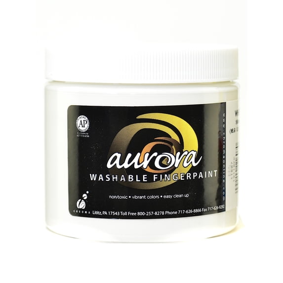 Aurora Washable Finger Paint white (pack of 4)