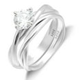 thumbnail image 1 of Aurora Wedding Ring Set for Women Sterling Cz Engagement Ring Matching Band Ginger Lyne Collection, 1 of 6