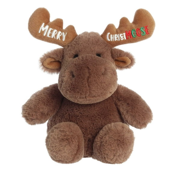 Aurora Witty JUST Sayin' Merry Christmoose Stuffed Animal - Expressive Characters - Quirky Gift Ideas - Brown 12 Inches