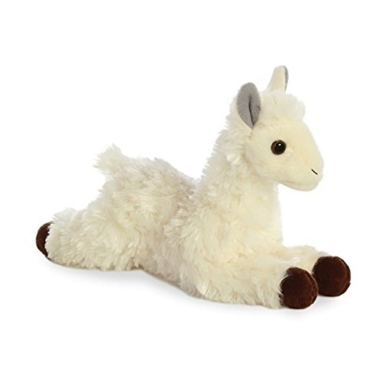 Aurora Mini Flopsie White Plush Llama 8 Inches