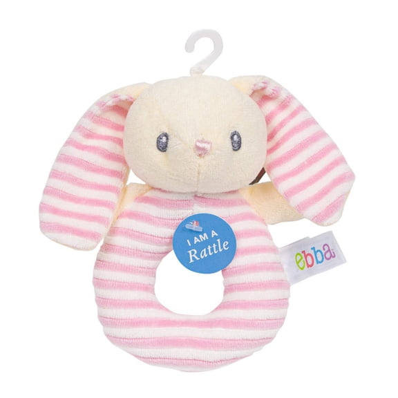 Aurora World Ebba - Naturally Baby - 6" Naturally Bonnie Ring Rattle