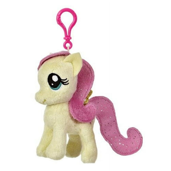 Aurora World My Little Pony Clip-On Fluttershy Pony Plush, 4.5"