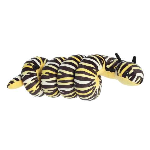 Aurora Playful Wrist Wranglers Monarch Caterpillar Stuffed Animal - Vibrant Colors for an Eye-Catching Design - Perfect for Kids and Costumes - Yellow 8 Inches