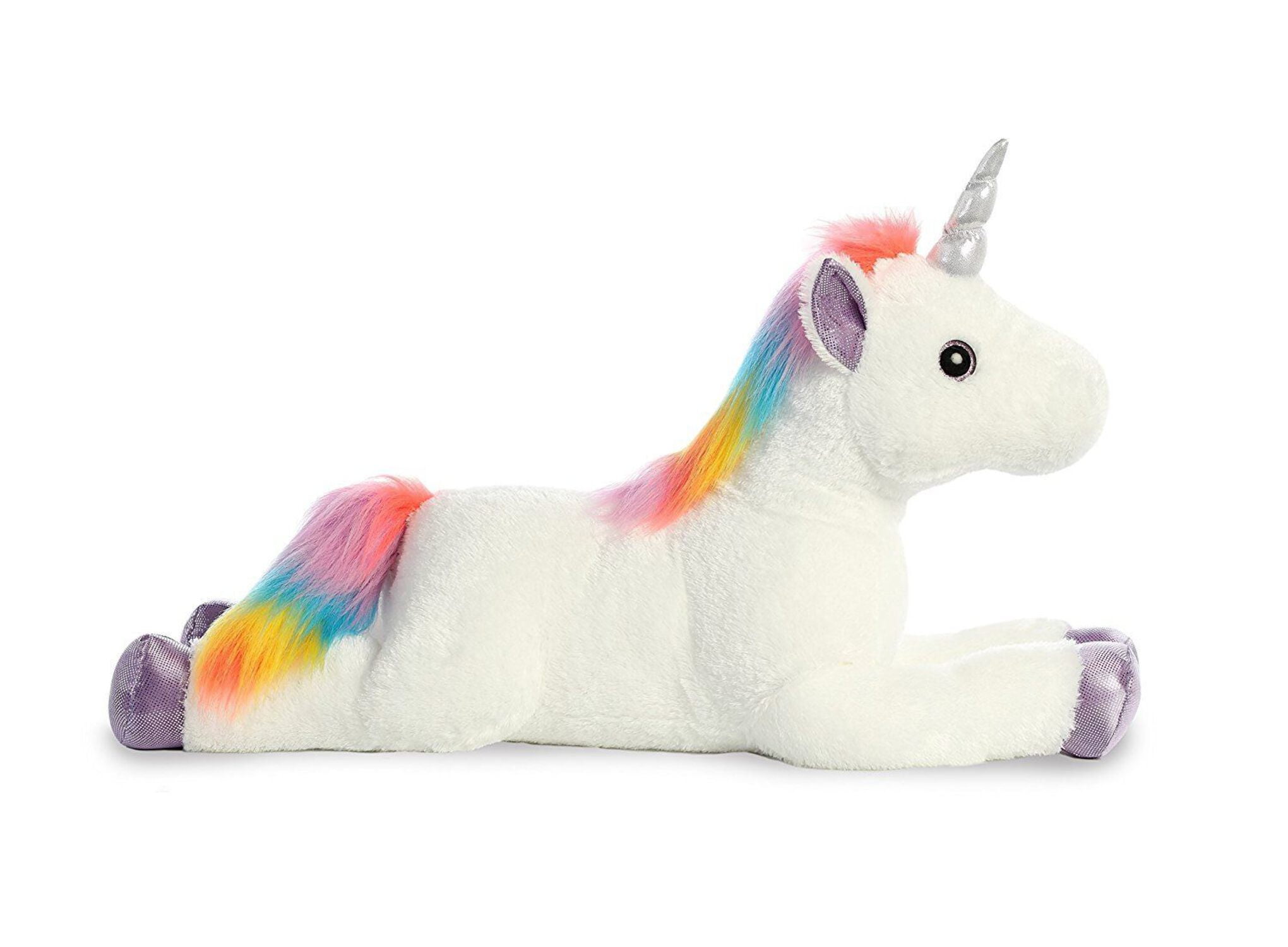 Aurora World Super Flopsie Plush Toy Animal, Rainbow Unicorn Super, 27"