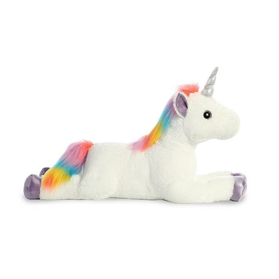 Aurora World Super Flopsie Plush Toy Animal, Rainbow Unicorn Super, 27"