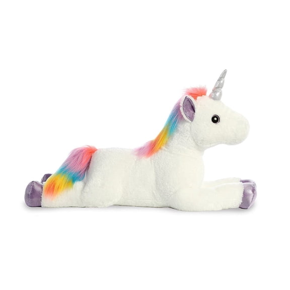 Aurora World Super Flopsie Plush Toy Animal, Rainbow Unicorn Super, 27"