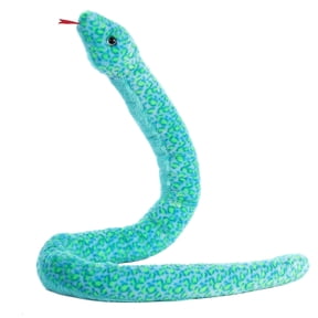 Aurora - X-Large Blue Snake - 53" Aqua - Playful Stuffed Animal