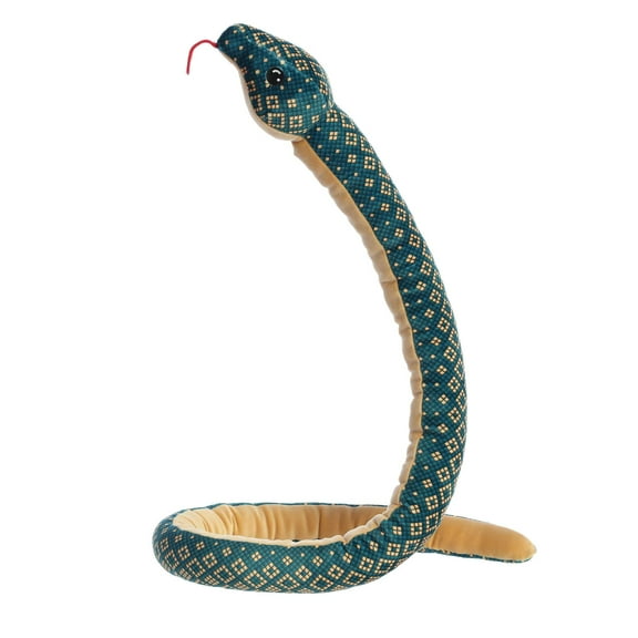Aurora - X-Large Blue Snake - Kusheez 51" Copper Diamond - Playful Stuffed Animal