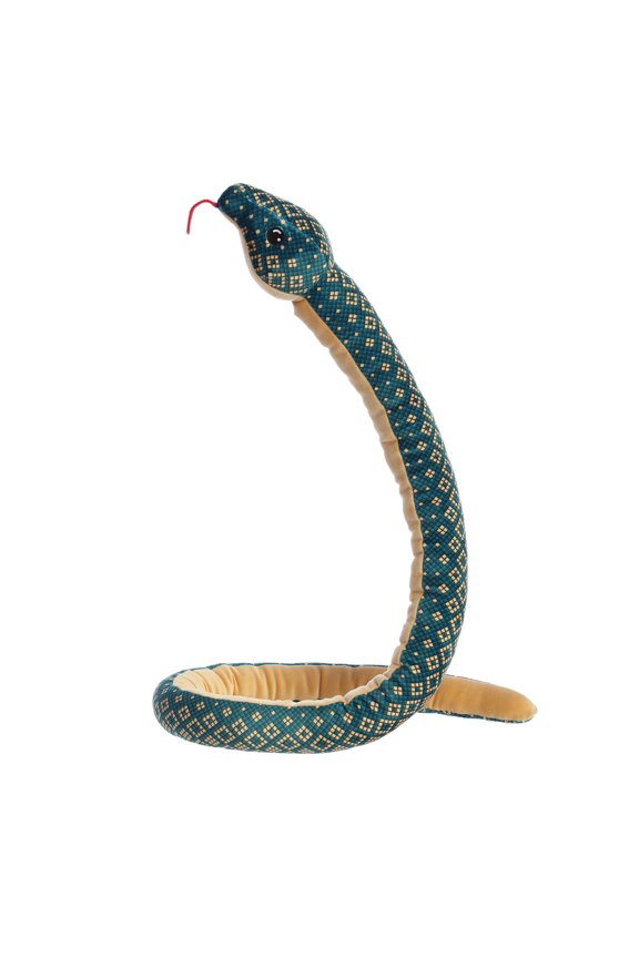 - X-Large Blue Snake - Kusheez 51" Copper Diamond - Playful Stuffed Animal