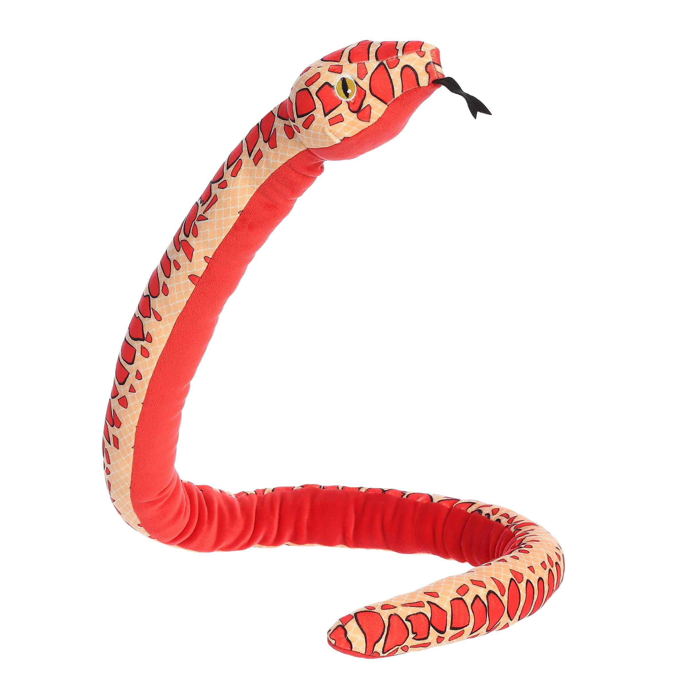 Aurora Kusheez Giant Orange Snake Plushie Toy - 51.5" Stuffed Animal ...