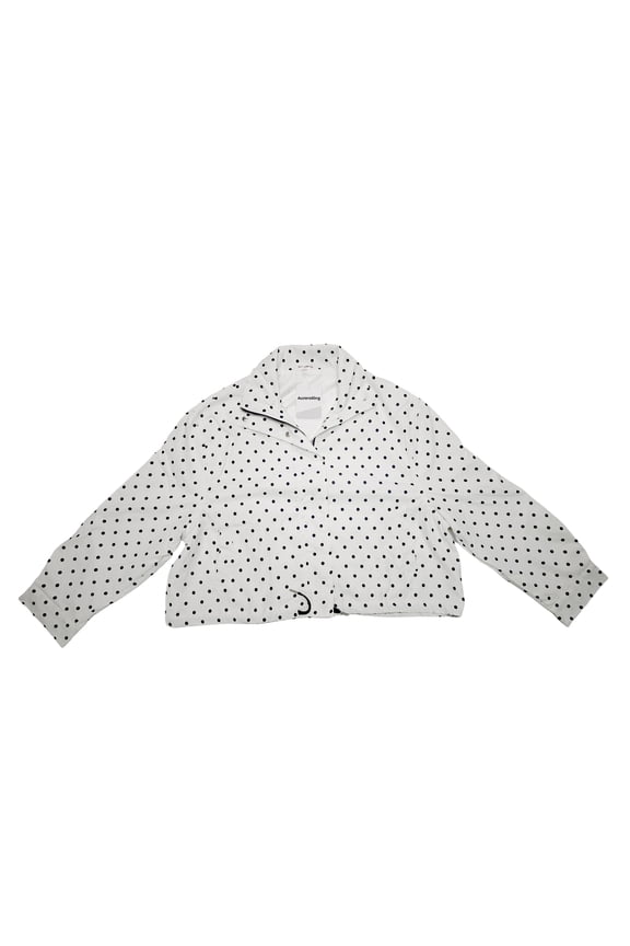 Women's Zipper Cut Jacket Polka Dot Extra Large Jacket Spring Lightweight Fashion Casual Jacket