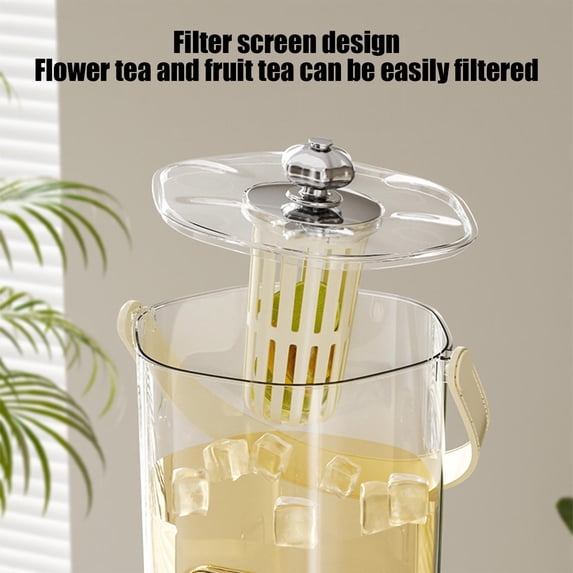 AuroraX 1.4 Gallon Drink Dispenser with Spigot , Sun Tea Jar Lemonade Leakproof BPA Free Drink Dispensers for Parties Large Plastic Water Dispenser for Wedding Party