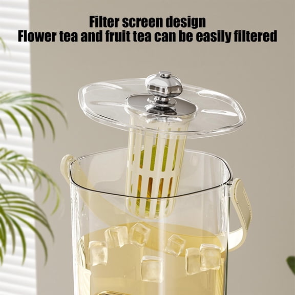AuroraX 1.4 Gallon Drink Dispenser with Spigot , Sun Tea Jar Lemonade Leakproof BPA Free Drink Dispensers for Parties Large Plastic Water Dispenser for Wedding Party