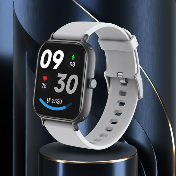 AuroraX 1 in Watches for Women, Touchscreen Fitness Tracker Weather Message Notification Smart Watch for Android Phones (Black)