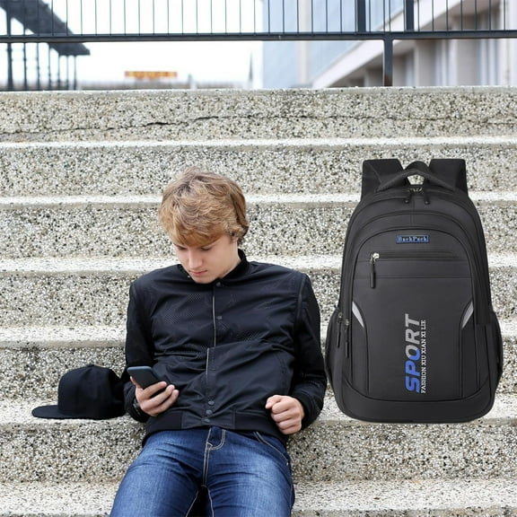 AuroraX 16 in Backpack for Men,Lightweight Laptop Backpack,Bookbag,for Travel,College,Work,Black