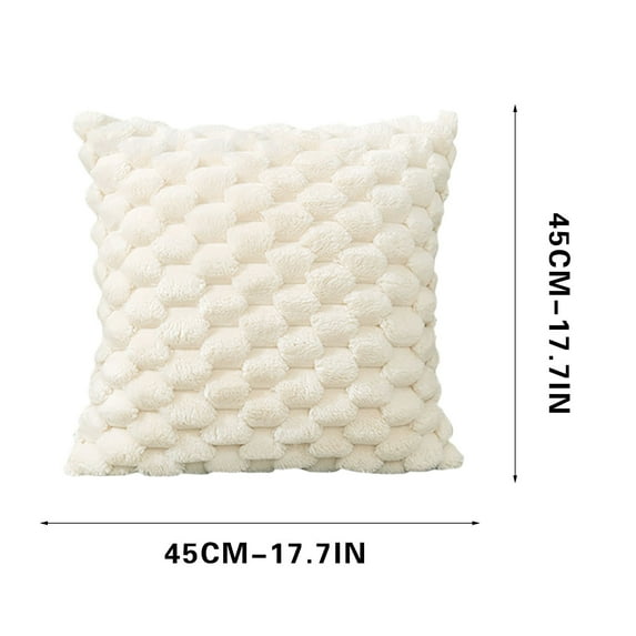 AuroraX 18x18 Inch Throw Pillow Covers Velvet Square Decorative Pillow Covers Plush Indoor Contemporary Weaving Snowflake Cushion Cover Room,Livingroom Decor