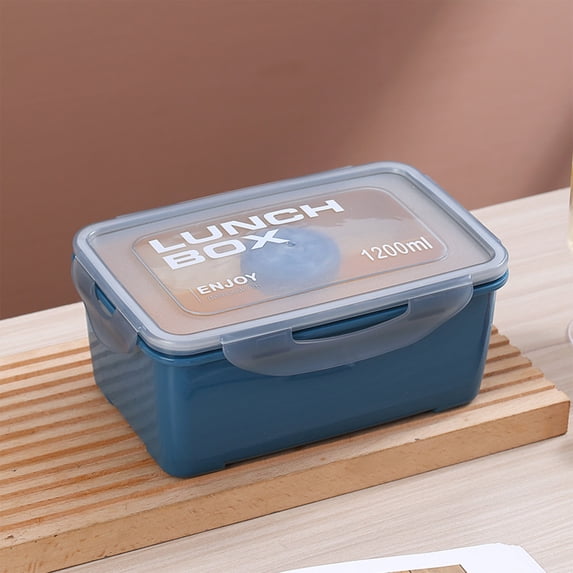 AuroraX 2-Layer Lunch Box Containers 35 oz Portable Freezable Airtight Plastic Bento Lunch Box for Men Women Blue BPA-Free Leak-Proof Microwave Safe Food Storage Boxes for Office School Travel