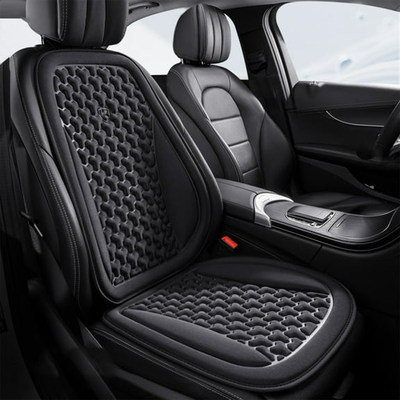 AuroraX 2 Pack Seat Cushion 2 Pack High Back Support Back Sciatica Pain for Long Driving Comfortable Tailbone Pain Soft Seat Cushion (Black)