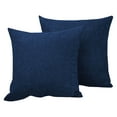 thumbnail image 1 of AuroraX 2 pcs Throw Pillow Covers Solid Dark Blue Linen 15x15 Inch Pillow Covers Modern Hypoallergenic Outdoor Super Soft Breathable Cushion Cases Room,Couch Decor, 1 of 5