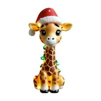 AuroraX 2025 Christmas Decorations Acrylic Giraffe Cute Shatterproof Christmas Tree Ornaments Hanging Wall House Indoor Decor