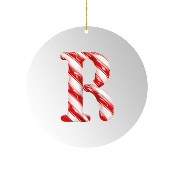 AuroraX 26 Letter Ornament Cane Candy Letter Ornament