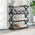 thumbnail image 1 of AuroraX 4-Tier Shoe Rack Organizer Holds 8 Pairs Shoe Storage Space Saver Sturdy Shoe Rack For Entryway Gifts For Women, 1 of 6