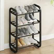 AuroraX 4-Tier Shoe Rack Organizer Shoe Rack Organizer Shoe Organizer Space Saving Sturdy Metal Shoe Rack For Dorm Gifts For Women