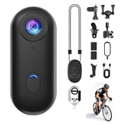 AuroraX 4K Mini Action Camera Motorcycle Helmet Camera WiFi App Control Wide Angle Time Lapse Waterproof Pocket Camcorder Black