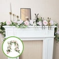thumbnail image 1 of AuroraX 5.9 Ft Eucalyptus Garland for Mantle Decoration,Thanksgiving,Artificial Christmas Flower Garland,Wedding Vines,for Birthday,Festival Decor,Pink, 1 of 6
