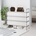 thumbnail image 1 of AuroraX 6 Tier Shoe Rack with Cover Closed Metal Dustproof Cabinet Shoe Rack Organizer Space-Saving Free Standing Sturdy White Corner Shoe Storage Organizer for Closet,Entryway,Door, 1 of 6