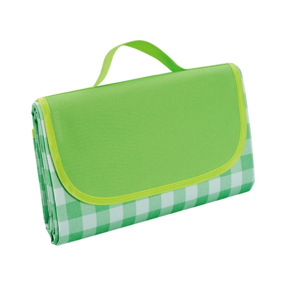AuroraX 60" x 30" Gingham Picnic Blanket Outdoor Portable Foldable Waterproof & Sandproof Picnic Blanket Tote Cute Machine Washable Lightweight Oxford Beach Mat for Camping Grass Park Travel Sand