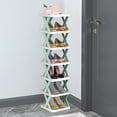 thumbnail image 1 of AuroraX 7 Tier Shoe Rack for Entryway Tall,Plastic Vertical Shoe Organizer 7 Pair Shoe Storage Containers Shoe Holder Free Standing Blue, 1 of 6