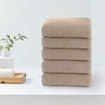 thumbnail image 1 of AuroraX Absorbent Bath Towels Set brown coffee Pill Resistant Velvet Washcloths & Face Towels Soft 5 Pcs for Women,Men,Bathroom, 1 of 7